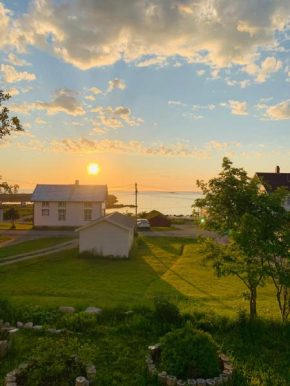 Yellow house by the sea